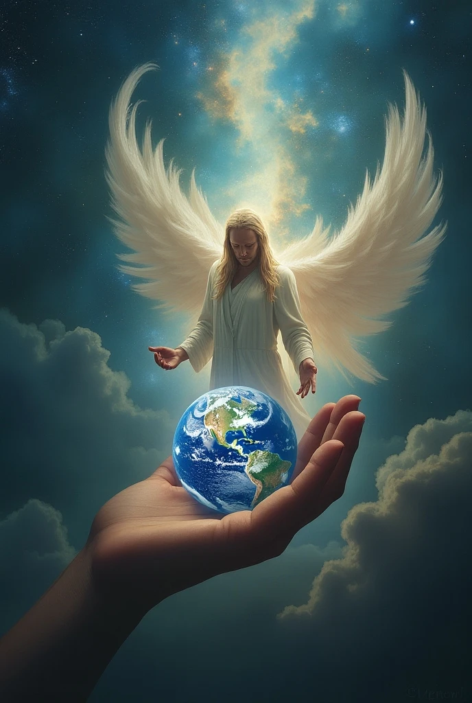 Angels and Clock, prophetic calendar parchment apocalypse planet earth