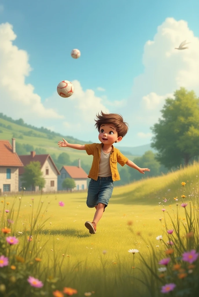 A soccer ball with money , airplane and a child dreaming of having it all and the phrase " football the big dream"