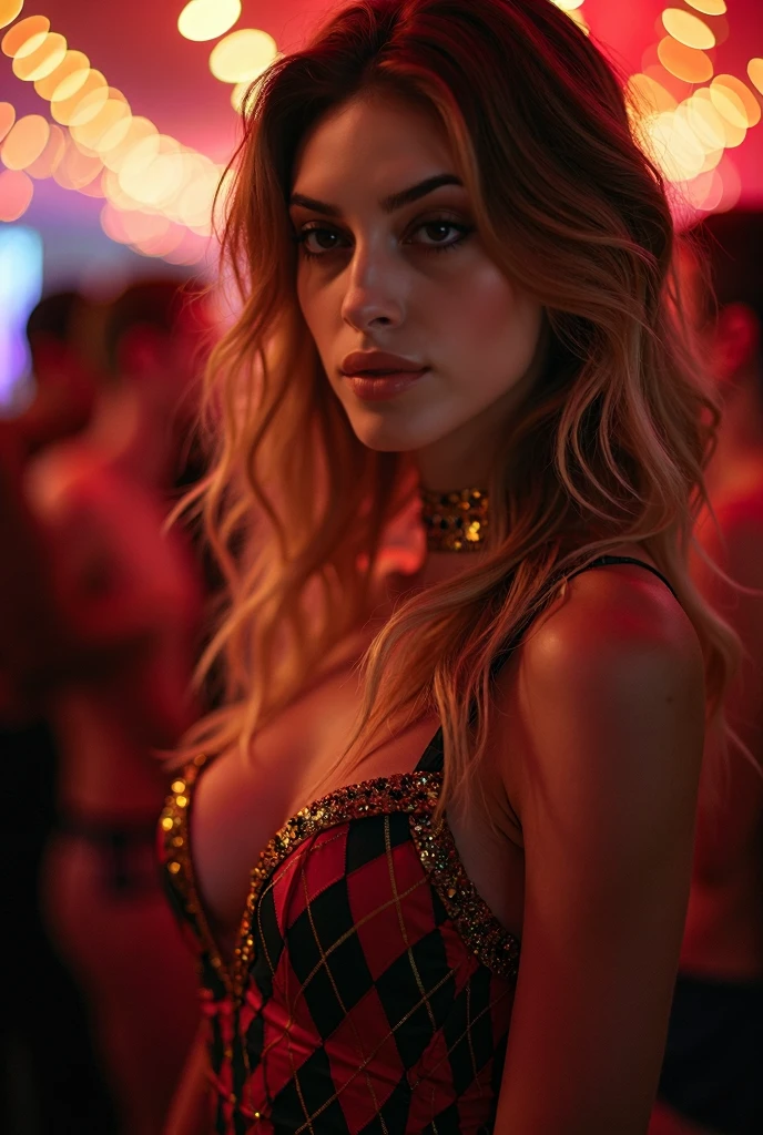 ((best quality)), ((masterpiece)), (detailed), glammed up at the casino table, renatadaninsky