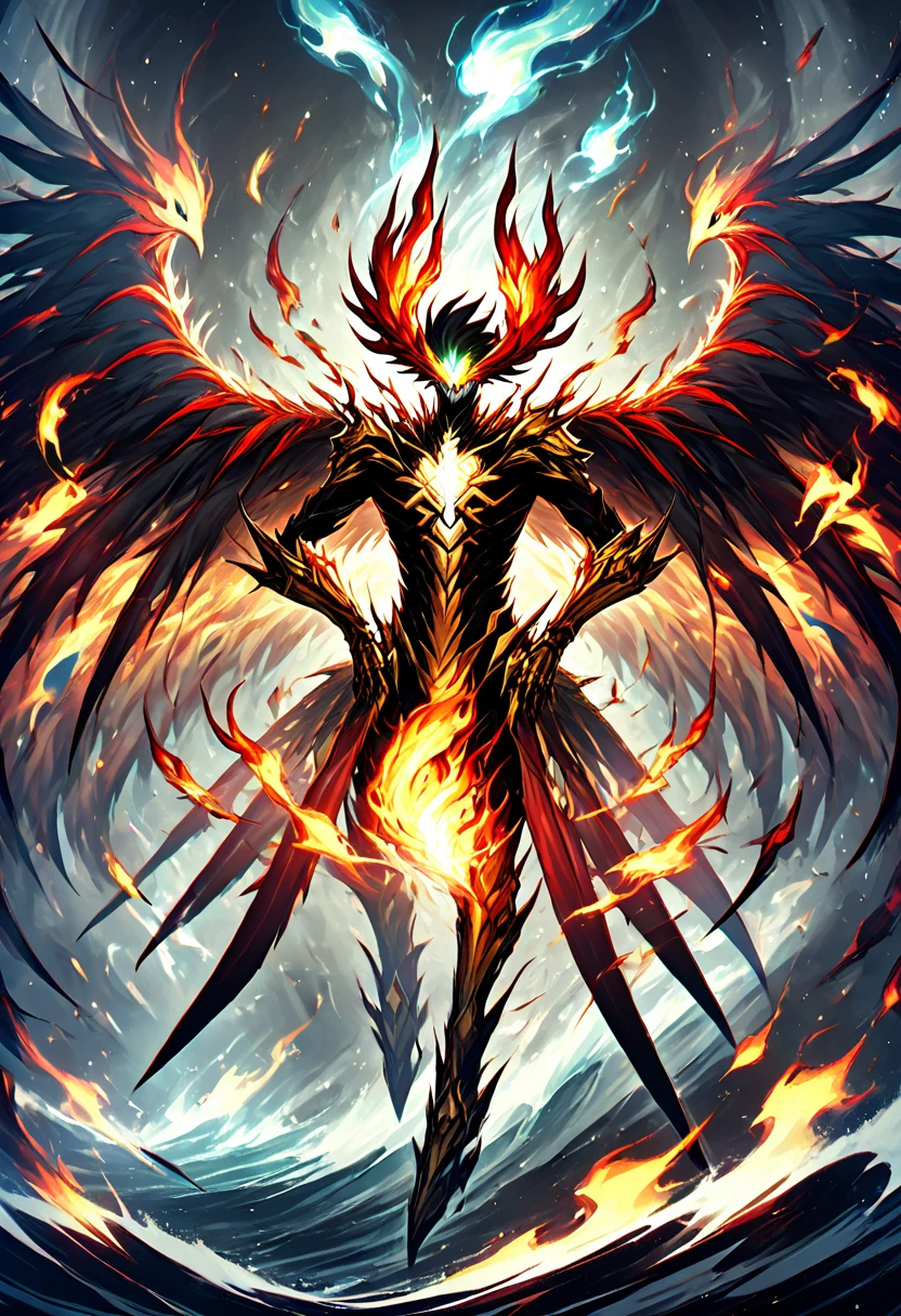 Adapting Phoenix Ikki as the sixth sword in the Bleach universe, his resurrection would be called "Resurrected Phoenix". Upon releasing his resurrection, his appearance would transform into an even more ferocious and flaming version of himself. His golden flames would expand to create giant wings of fire, allowing him to fly and increasing his speed and agility. In addition, his skill with flames would be enhanced, allowing him to launch waves of intense flames at his opponents. His attacks with his hands and feet would be enhanced with golden flames, making them even more devastating. His Zanpakutō would be replaced by a pair of flaming combat gloves, which he would use to further increase his attack power, high definition 8k