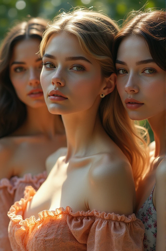 3 blonde women and 2 brunette women