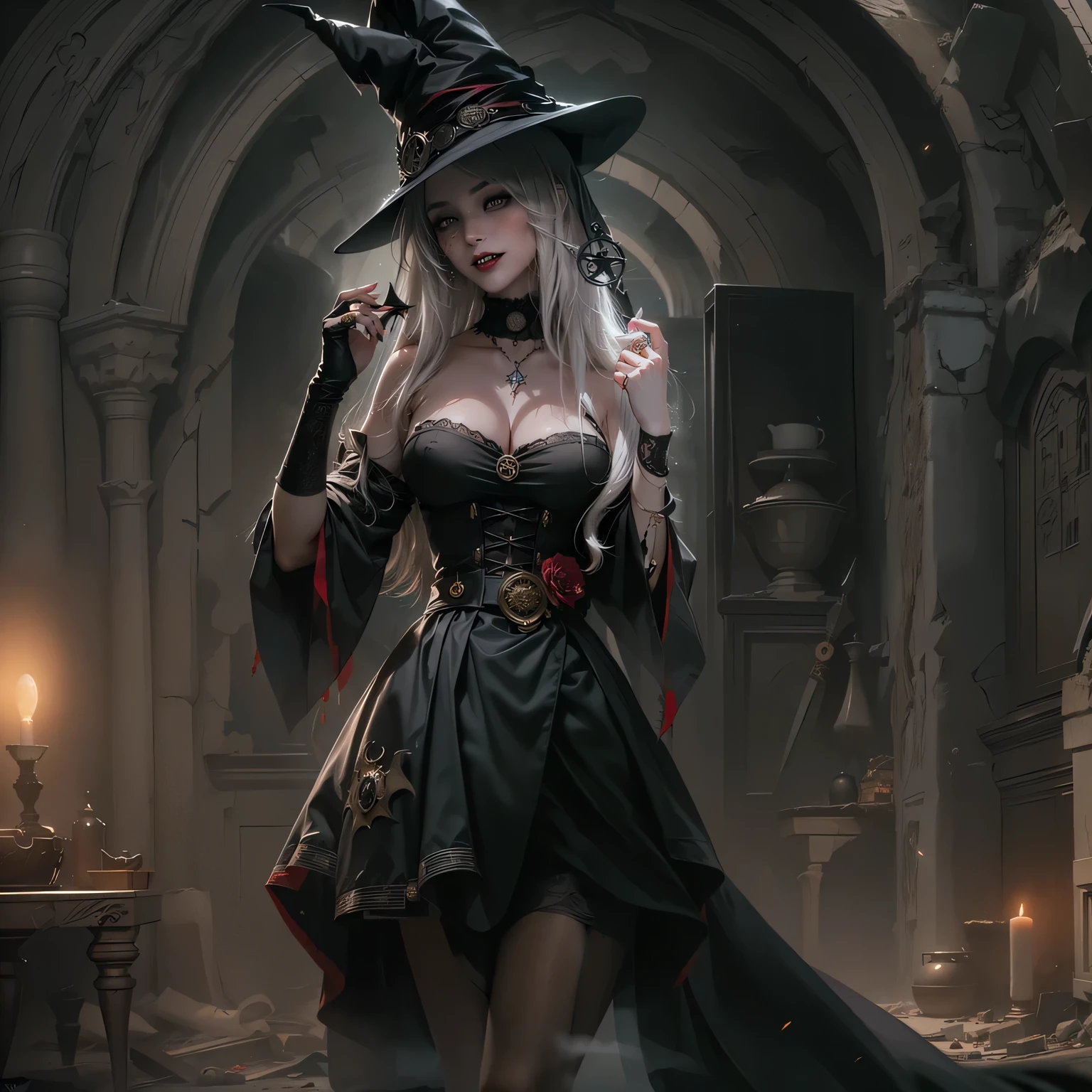 intricate detailed fantasy witch, detailed witch, 1 witch, black background, rust, magic, glowing, darkening, official art, masterpiece, best quality,4k,8k,highres,ultra-detailed,realistic,photorealistic,photo-realistic:1.37,HDR,UHD,studio lighting,ultra-fine painting,sharp focus,physically-based rendering,extreme detail description,professional,vivid colors,bokeh