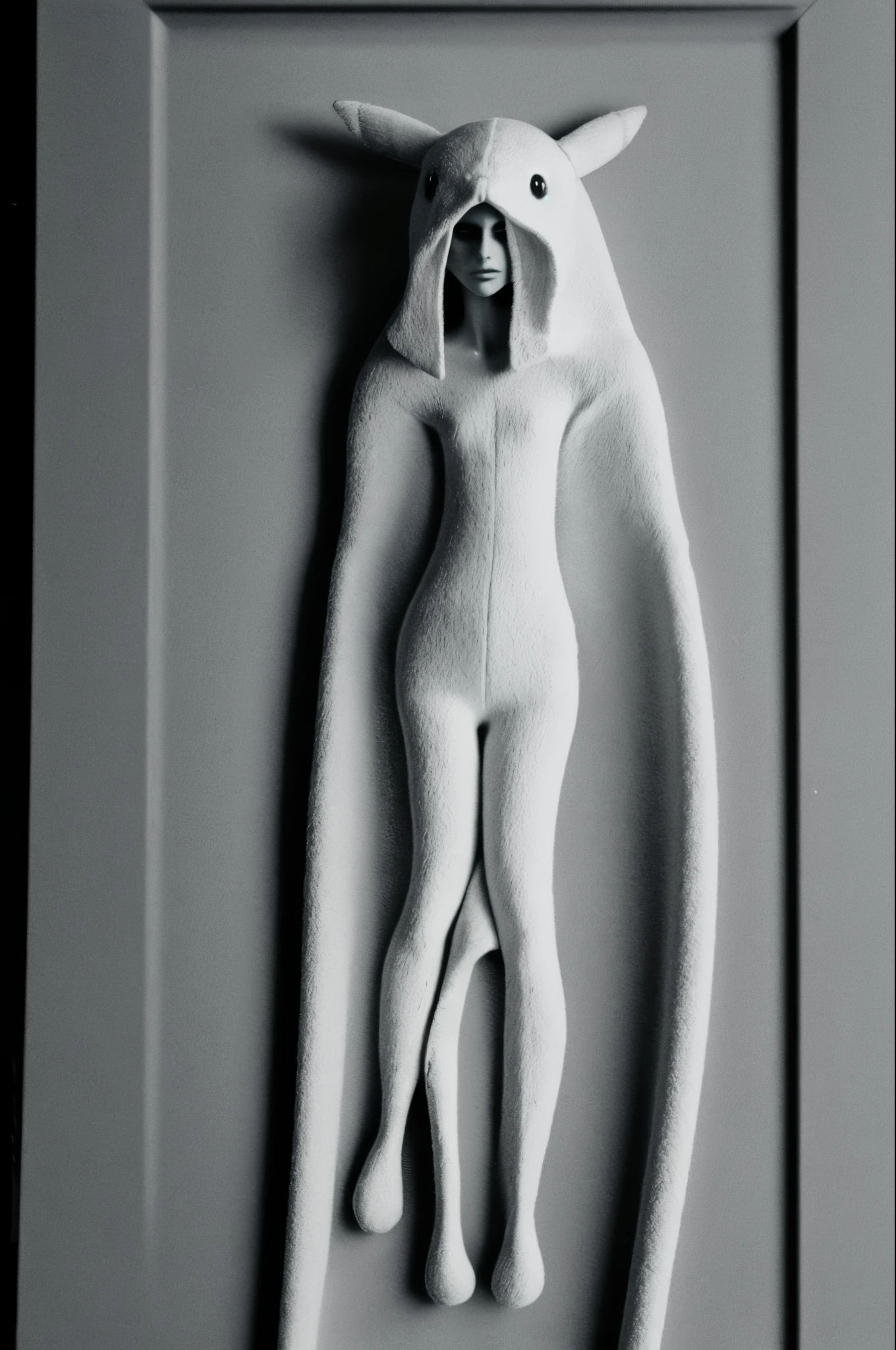 (extremadamente detallado, obra maestra, La mejor calidad), Estilo oscuro, intense illumination, rostro con arrugas, mujer crucificada, tentacle, monstruoso, interior de una piscina de agua, imagen submarina, alien con Colmillos finos. manchas de tinta. Rococo composition. Luz de caravaggio