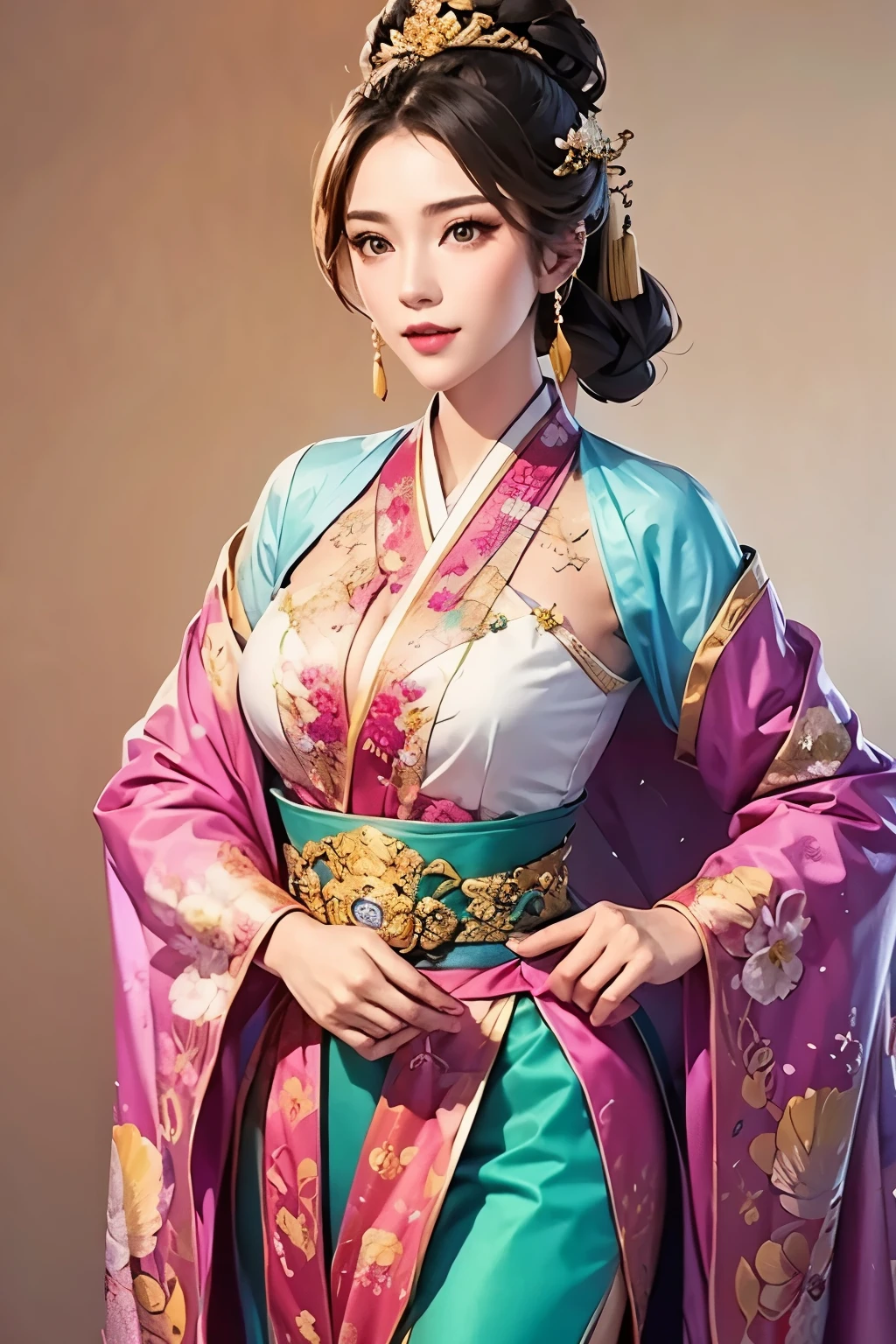  beautiful woman, Three Kingdoms background costume