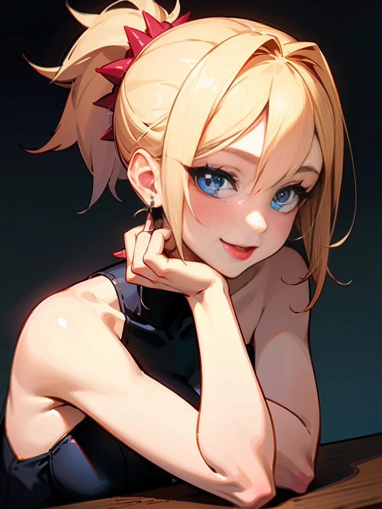 Highest quality, masterpiece, High resolution, alone, (Connection_Blue Archive:1.10), smile, Happy, Close one eye, Portraiture, View your viewers, 32 