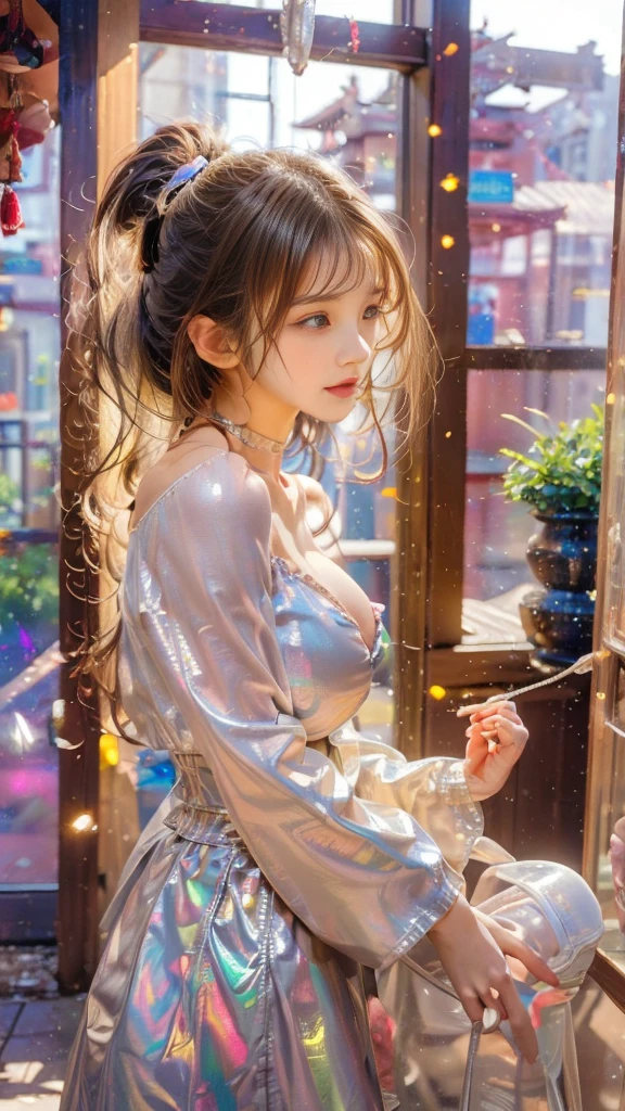 (32k:1.5, Highest quality, masterpiece, Ultra-high resolution), Professional camera work:1.6, Highly detailed skin and face textures:1.3, Captivating portrait:1.2, Very accurate, Very detailed, 1 adult female, ((Amazing night view from the rooftop:1.4, The moonlight at night illuminates my body)), (Satin Nightgown:0.7), Incredibly slim body, Sensual sitting position, sense of loss, Sadness, Expressions of sadness, (Big eyes that exude beautiful eroticism:0.4, Small face, A dreamy look:1.0, I love you with all my heart:0.8, Open your mouth a little, lipstick, Feel the beautiful eroticism:0.9), (Wet dark brown medium length hair), Candles, The chest is medium, Earrings, necklace, bracelet, (romantic, mysterious), Fair skin, elegant, Object of admiration, original, dramatic, Artistic, Innovative, Charm, Heartful, Fancy, sense of openness, sense of cleanliness, Special, exciting, Extreme, Tilt, ((Adult charm, Feminine charm, Hair blowing in the wind)