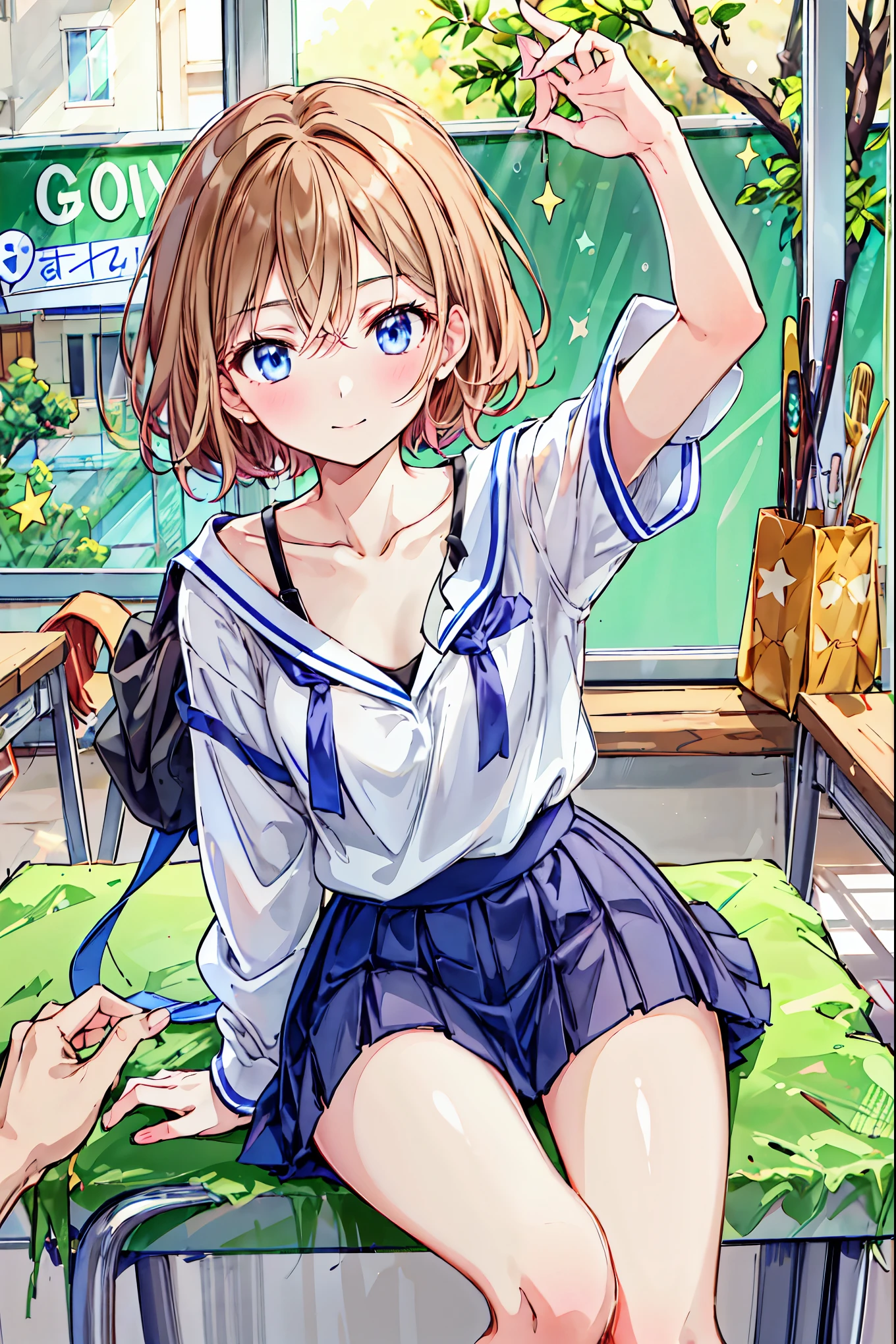 Cartoon, Loli, Sorrindo, Schoolgirl, 1girl, Naked, spread legs, spread pussy, cum, trading card game