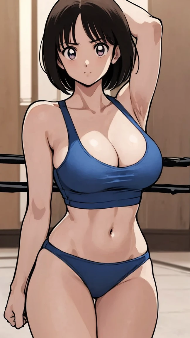 (((Full Body Shot、On the Ring、   Boxing Gloves   、Big Breasts、Sports Bra)))、((Pencil drawing))、((Manga))、(masterpiece、top-quality)、Best Quality, masterpiece, 超A high res, (Realistic:1.4), ((masterpiece:1.4, Best Quality)), ((masterpiece, Best Quality)), (Manga style:1.4)、 (超A high res:1.2),  high res、flawless、masterpiece, Best Quality,        Soft Dim Lighting       , addition_detailed, Good lighting、A highly detaileded、Highly detaileded CG Unity 8K wallpapers、Raising awareness、((beautifull detaileded face))、( ((ultra-detailedliert )))、high-resolution Raising awarenessns、Side light、((Raising awarenessnbest))、Highly detaileded eyes、       perfect lighting 、(extremelydetailededCG:1.2)、(((masterpiece))), (1 personの少女)、(1 person)、       solo focus      、      Glowing Skin     、 beautiful girl with beautiful detaileds,  very cute, beautiful girl with beautiful detaileds,             professional photo writing on a boxing ring      , extremely detaileded eye and face, （ 人物の接写 ）、(Manga style:1.1)、Plain Bottom、(masterpiece、Best Quality:1.2)、((       facing front       :1.2))、With bangs、Young woman 、((        upper body  :1.2))、 short hair、    、 Outside、       Boxing Gloves       、Full Body Shot