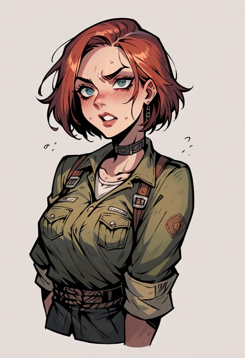  Draw a female character with a female character One aesthetics that mixes the tactical and psychological look of special operations with provocative BDSM elements. 