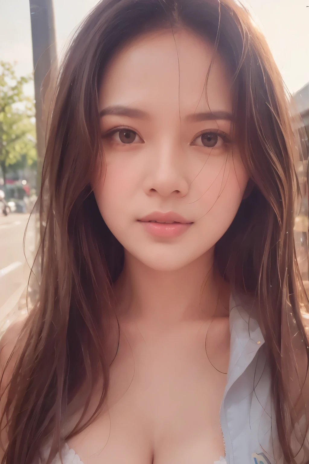 surisak paetrakul | holographic photography shoots, in the style of surisak peatrakul , street pop, luminous palette, full body, realistic impressionism, shiny/glossy --ar 51:91 --s 750 -