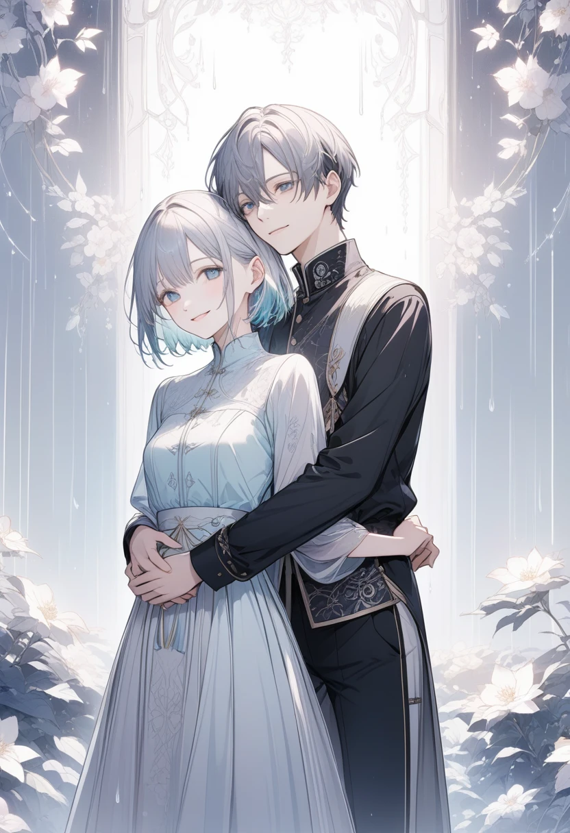 male、male性、adult、Two people、duo、Two peopleのmale、beautiful、perfection、delicate、大柄のmale、Two peopleの大柄のmale、Slender、stylish、Clumsy Hands、Bony wrists、Visible streaks、grace、suit、Delicate pattern、upscale、Turn your face、Sidelong glance、Sharp Eye、mysterious eyes、Obsession、bondage、Murderous Intent