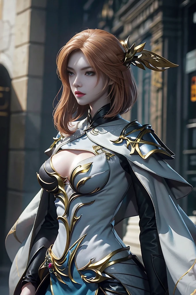 ((high qulity)), ((tmasterpiece)), 8K, Sit on your knees,Long legs,Bigchest,Twilight garden in the background,Elaborate Eyes,Long white socks,adorable expression,high qulity