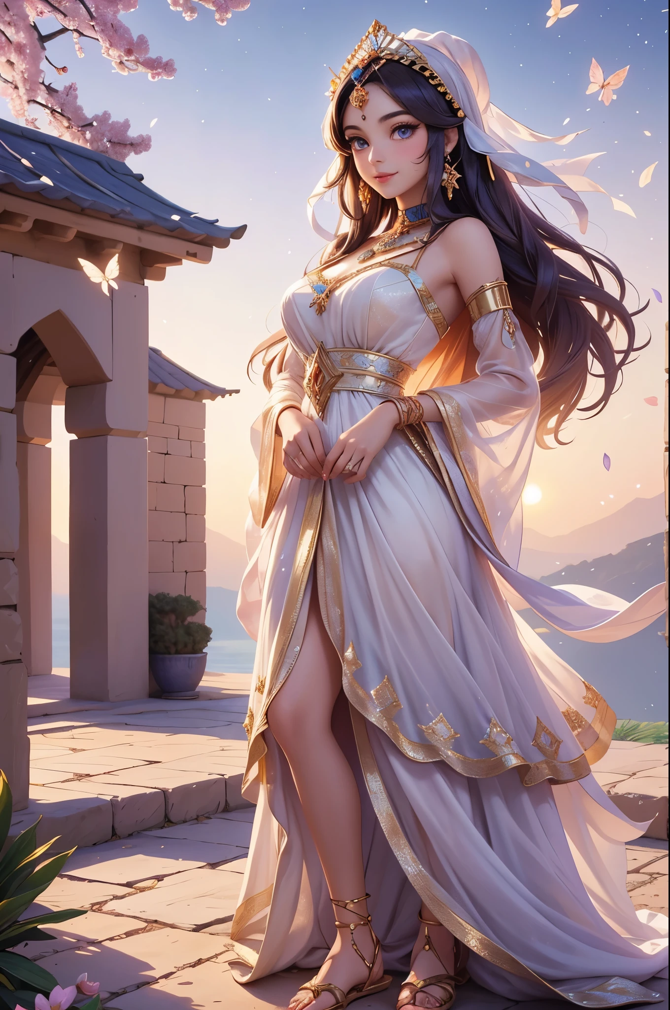 Turbulent posture, (very delicate and beautiful work), (masterpiece), 1girl, girl in a long white dress with transparent skin, high definition, ridiculous, charming expression, beautiful clear eyes, green eyes, brown hair, delicate necklace, delicate earrings, simple background blur, ultra-fine description, beautiful, attractive, ultra-fine picture, delicate face, delicate figure, thin collarbone, lovely lips, beauty big, soft back, mix4, (8k, RAW photos, top quality), masterpieces: 1.2), (realistic, photorealistic: 1.37), one girl, viewer's perspective, cute, pretension, ! cityscape, night, professional lighting, photon mapping, radiosity, physically based rendering,