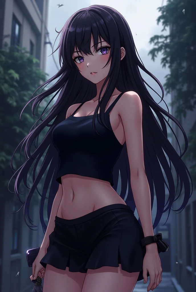 (masterpiece),(best quality), hair over right eye, looking at the viewer, thin body, dynamic poses, (medium breasts: 1.3), young girl, 8k,(bright sunny day:1.5), (seductive body details:1.3), long dark purple hair, purple eyes, seductive light smile, shy, skinny legs, (slender legs), big eyes, (((wind))), (high breasts), sharp breasts, (realistic style), full height, (burn scar on the right side of the face:1.5), (burn scar on the right side of the body:1.5), (clear left side of the body:1.2), hair over right eye, ((megane)), ((disheveled hair)), (slim waist), ((narrow hips)), (slender legs), medium breast, curvy, busines suit, naked jacket, thight pants, thight jacket, 