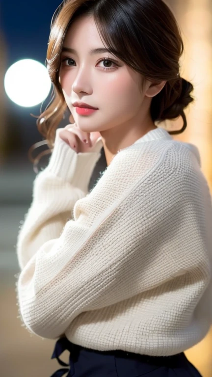 coat, scarf,  hair_bun, looking_at_viewer,  depth of field,outdoors, sunlight,  (1girl:1.6), ulzzang-6500v1.1, (original: 1.2), (realistic: 1.3) , beautiful girl with beautiful details, extremely detailed eyes and face, eyes with beautiful details, absurd, incredibly absurd, huge file size, ultra detail, high resolution, ultra detailed, best quality, masterpiece, illustration, ultra detailed and beautiful, ultra detailed, CG, unity, 8k wallpaper, amazing, fine Detail, masterpiece, top quality, official art, extremely detailed CG unity 8k wallpaper, cinematic lighting, (perfect shiny skin:0.6), slim and smooth lines, (floating), (small breasts:1),  earrings ,    <lora:Linqingxia_v1:0.6>