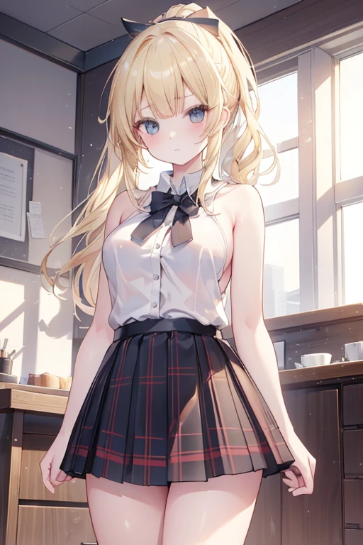 (masterpiece, highest quality:1.2), Cute S, Chibichara, Induce a desire for asylum, Flip up skirt, Not wearing panties, Showing virgin pussy, Be bold, Immoral Eros,