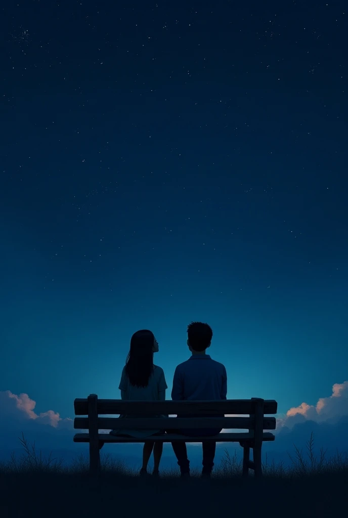 Photorealestic,there are two lovers sitting on a bench in a Islamic tunnel, sitting in a castle, fotografia, romantic couple, romantic!!!, romantic, a picture, edited, private moment, romantic scene, medium shot taken from behind, Islamic architectural,high quality insane beauty sky, dramatic colours,night