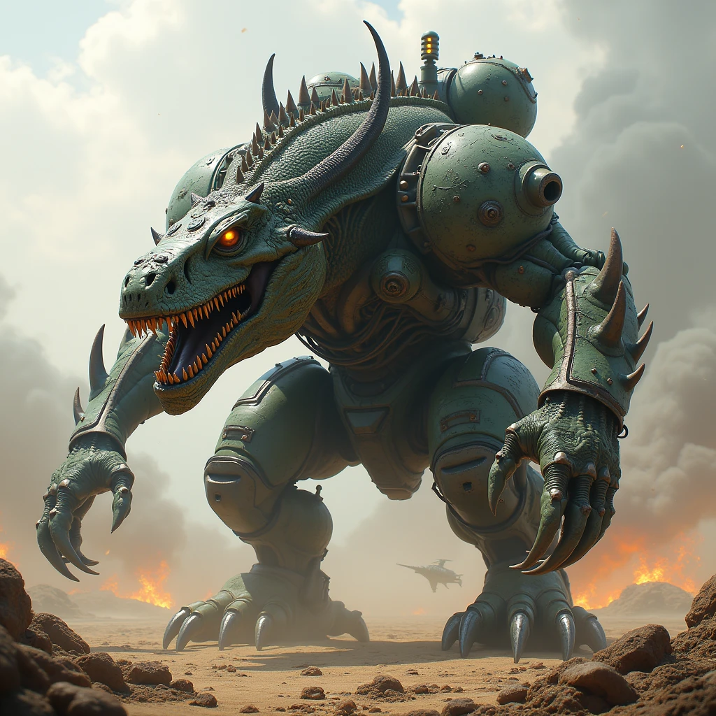 depiction of an armored (dragon:1.1), <lora:- SDXL - amredpll_armored_style_V1.0-step00001500:.7>, <lora:SDXL - Style - EldritchArt1.0:.8>