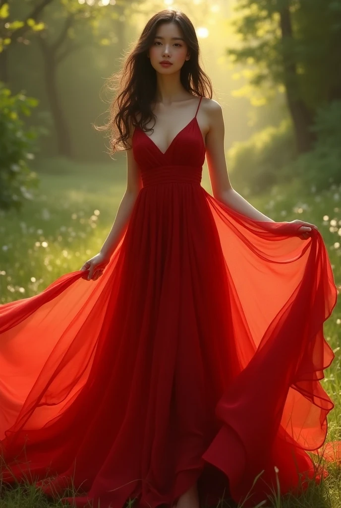 there is a woman in a dress posing for a picture, inspired by Thomas Stothard, on set, inspired by Sophie Pemberton, eleanor tomlinson, christina hendricks, in a red victorian era dress, inspired by Eleanor Vere Boyle, perdita weeks!, as a medieval fantasy character, inspired by Lydia Field Emmet, inspired by Konstantin Somov, wearing elegant tudor clothes