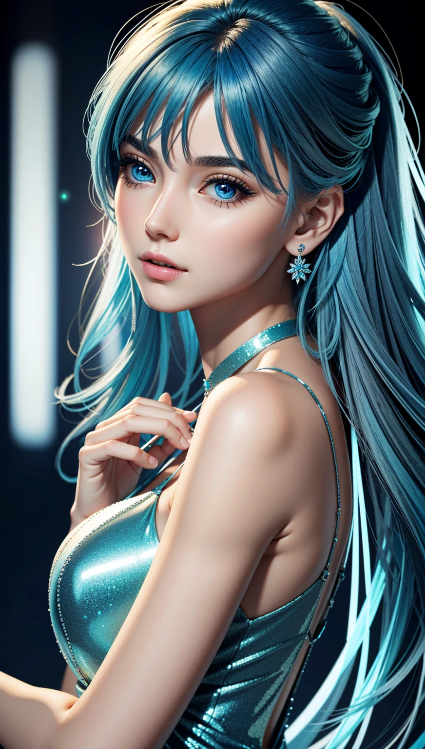 ((blue and navy color tone:1.3)), (Alicia Vikander:Little Caprice), 1girl, solo,jellyfish filling up the ocean, millions of jellyfish, a girl swimming ((naked)) in the deep ocean surrounded by jellyfish, ((jellyfish)), deep black ocean,under the sea,(photorealistic:1.4), official art, unity 8k wallpaper, ultra detailed, beautiful and aesthetic, masterpiece,best quality, (dynamic angle:1.4), glowing skin, (floating colorful sparkles:1) the most beautiful form of chaos, elegant, a brutalist designed, vivid colours, romanticism, ultra wide angle,