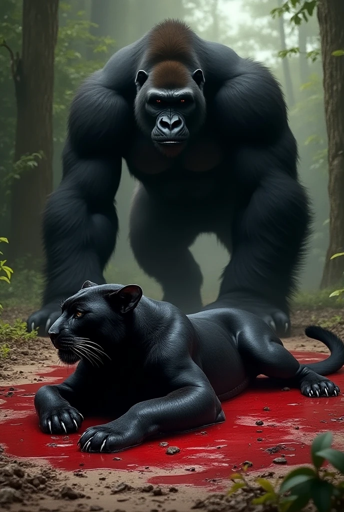 a man having sex with gorilla,abs,naked