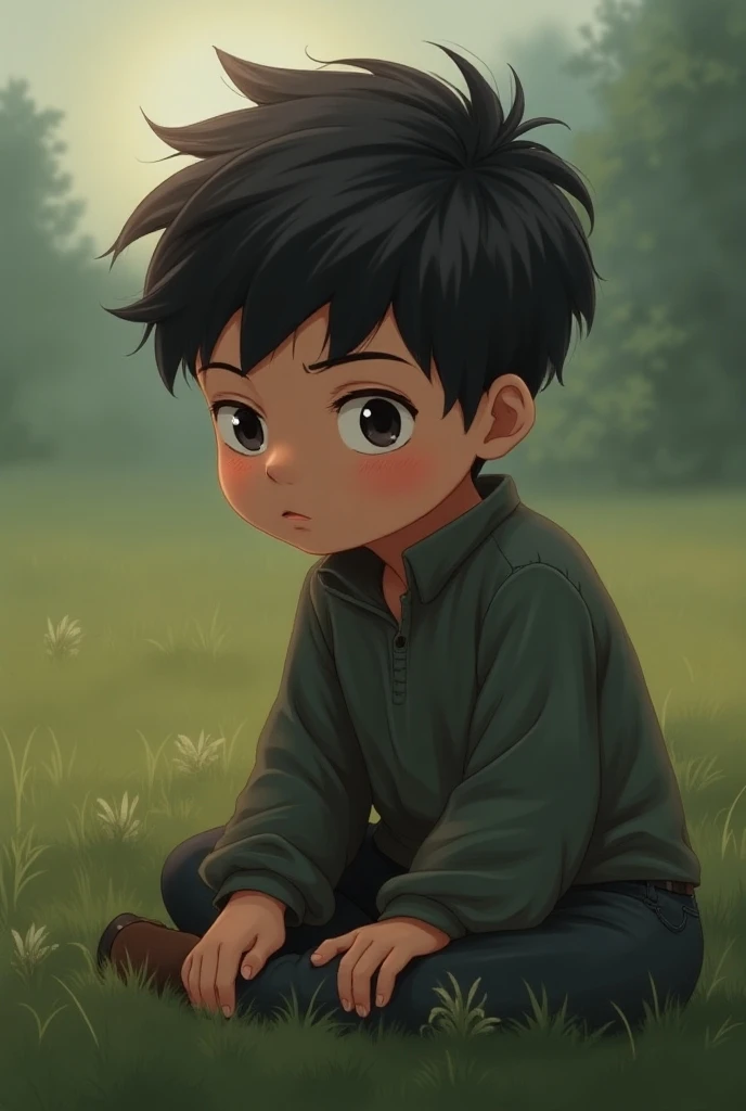 Raw, 8k ultra HD vivid colors masterpiece ultra resolution, cinematic, Disney Pixar style, a cute little boy, in sailor's clothes, extremely detailed, sitting under a tree,