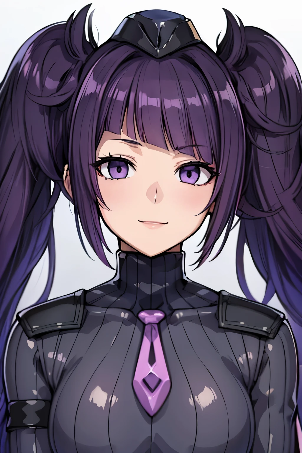 masterpiece, highest quality, (highest quality), (best illustrations), 8k,face close up,bedroom,In the bedroom,perfect fingers, DOLLSUIT,black DOLLSUIT, {{{masterpiece}}}, {{{best quality}}}, {{Super detailed}}, {{very delicate and beautiful}},smile,{{{best quality}}}, {{Super detailed}}, masterpiece, highest quality, (highest quality), (best illustrations), 8k,{{{masterpiece}}}, {{{best quality}}}, {{Super detailed}}, {{{best quality}}}, {{Super detailed}}, Mamimi Tanaka, asymmetrical bangs, blunt bangs, Diagonal bangs, (purple eyes:1.1), purple hair, twintails,
