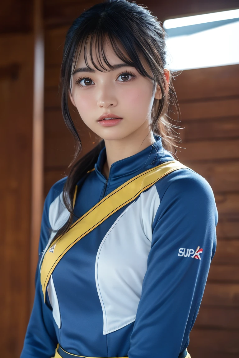 (8k, RAW Photos,Highest quality, High resolution:1.1), (Ultra-realistic:1.4),(Realistic, Realistic:1.3),The Beauty of Japan、Rhythmic gymnastics club、Rhythmic Gymnastics Uniform、((Upper Body:1.3))