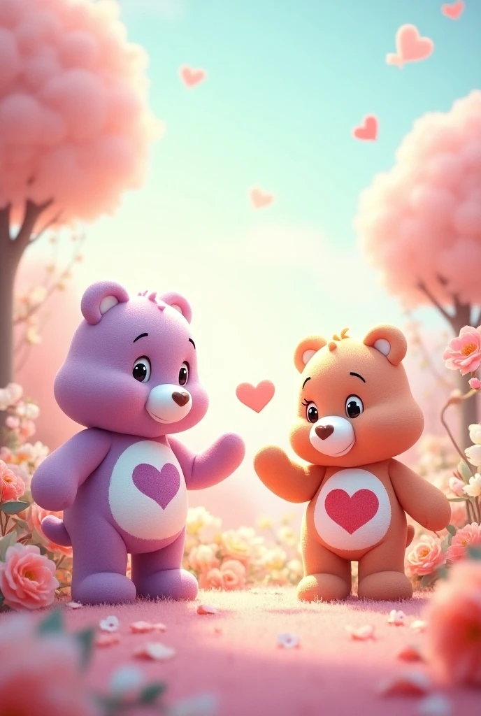 Winnie the Pooh and I hold a heart in their hands. It says J & K