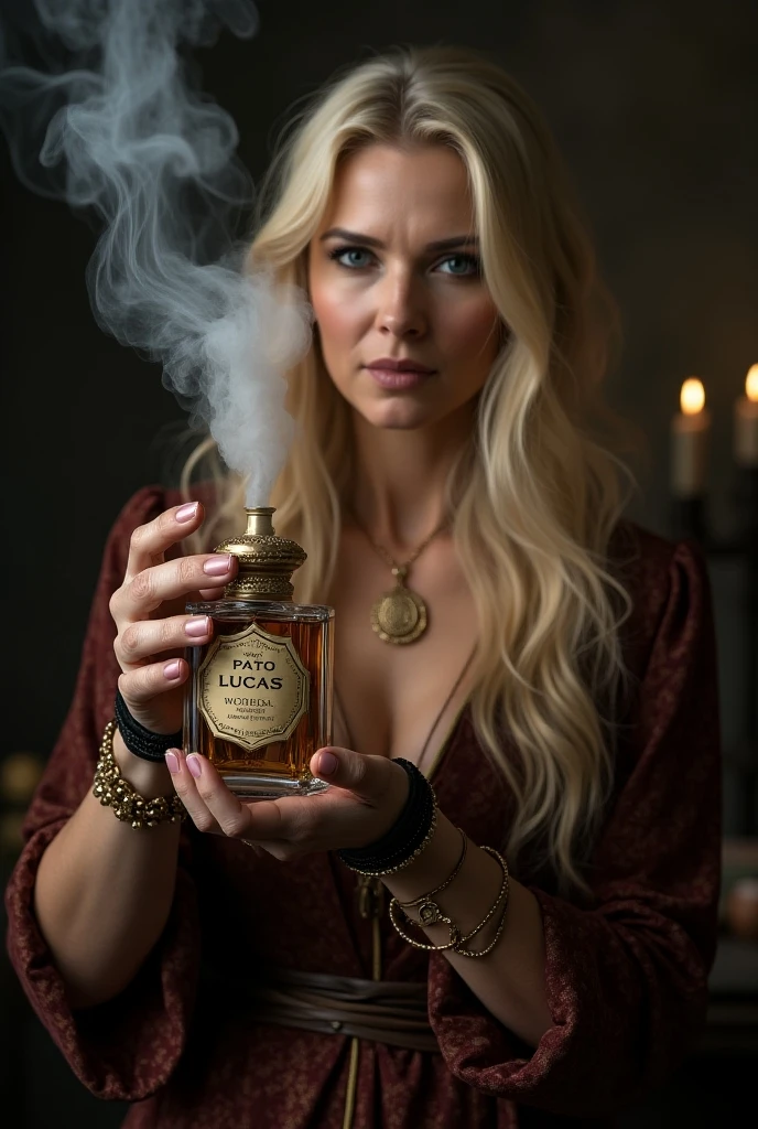 perfume of midday elixir but putting the perfume on the neck and that the perfume is seen with the name of midday elixir that is a covered man 