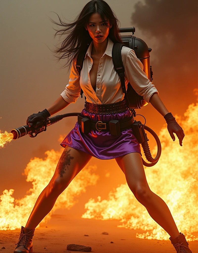 A medieval Goddess warrior fighting in the battlefield, dressed in black, laced dress, torn dress, full body, work of malediction and death, The Great One of the Night of Time, stand up and shout. Dominant pose. Realistic hands. Ball of fire in hand. [The character is surrounded by mist, evoking a mysterious and eerie atmosphere. The lighting is dark and atmospheric, with smoke adding a touch of sinister ambiance. Best quality image, HDR enhancement, showcasing the utmost level of detail and realism, full body shot:1.5]. [8K, Best Quality, Ultra High Resolution, (highly detailed CG unity 8k wallpaper), (best photo), cry, (best shadows), isometric 3D, octane rendering, ray tracing, highly detailed, (Best quality, 4K, 8k:1.2), absurdity, ultra detailed, (realistic, photorealistic, photorealistic:1.37), complex parts, HDR, (complex parts:1.12), (hyper detailed, hyper realistic, Soft lighting, spicy:1.2), (complex parts, Hyper detailed:1.15). Blurred foreground. (backlit), masterpiece, high quality, brightness, chromatic aberration, foggy smoke, shadows, contrast, clear sky, (warm hue, warm tone), high details, natural reflections]. (YES SFW)