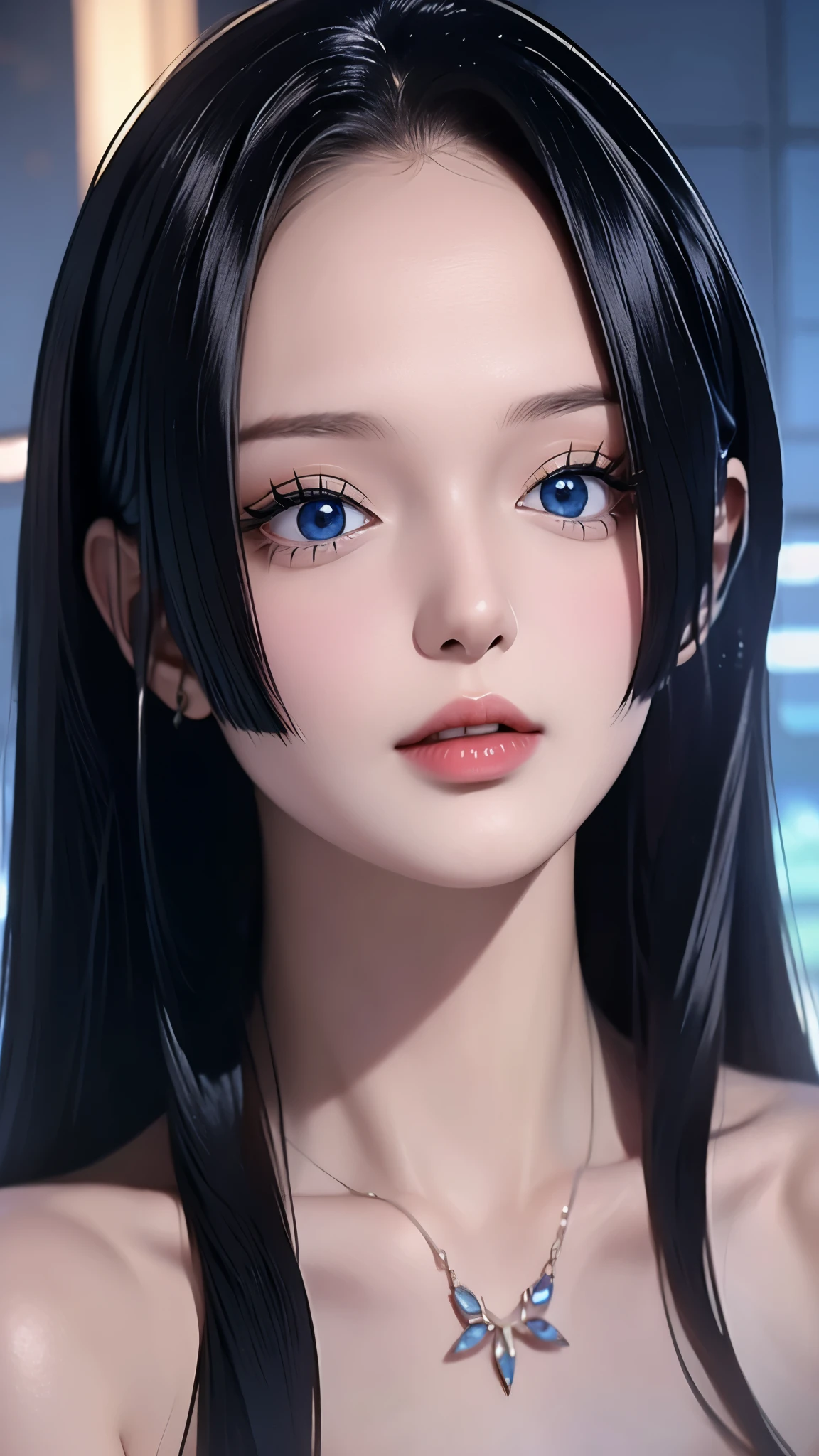 Game Art， Best image quality ，Maximum resolution，8K，(Bust Photo)，(portrait)，(Close-up head)，(Rule of Thirds)， Unreal Engine 5 ，20-year-old girl，((Queen))，Eyes are very detailed，Elegance and nobility，Movie Lighting，Ray Tracing，Game CG，(([3D Unreal Engine))，OC rendering reflection mode，4K，Ultra-clear，Emotional，Translucent lace，Fair and plump figure， pretty faces on the stadium，Glossy gel coat，身着华贵礼服的Queen，Crystal Gem Crown，项chain首饰，Blue Eyes，Black tattoo(whole body)， Tattoos are very three-dimensional  ，  gorgeous and intricate tattoo designs，Ultra-clear portrait，Sexy thick lips(Red lipstick)，chain