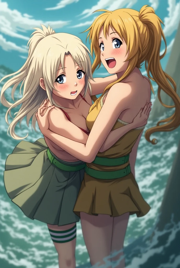 2 girls, elf, dark skinned with tanlines, topless, beach, small breasts, fat ass, bubble booty, pirate boots, covered in cum, covered in money, high quality resolution, very high quality, beautiful anime eyes, comparing asses, close up on asses, one full frame focused on wet pussy, sticky dollar bills, slave to money, ass spreading, hands on ass sinking in fingertips, beautiful smiles, on all fours, on all fours being spanked, big sexy calves, covered in a lot of cum, buckets of cum, asses arched up, face down ass up, sexy beach photoshoot, showing off big asses