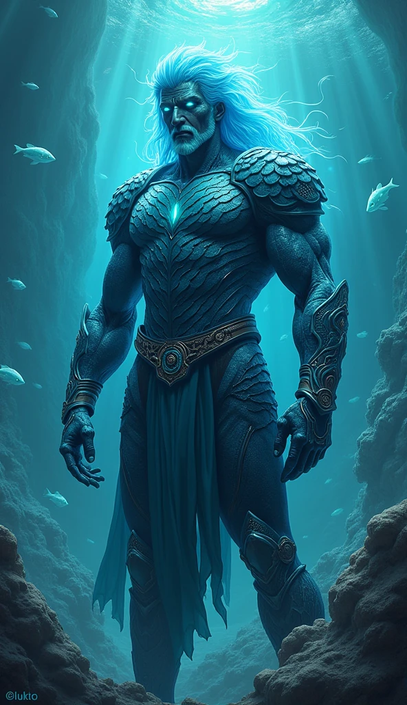 Galom the supreme master of what lies beyond the depths Titan of titans the wrathful sea himself god of shipwrecks and of all that perishes in the sea 