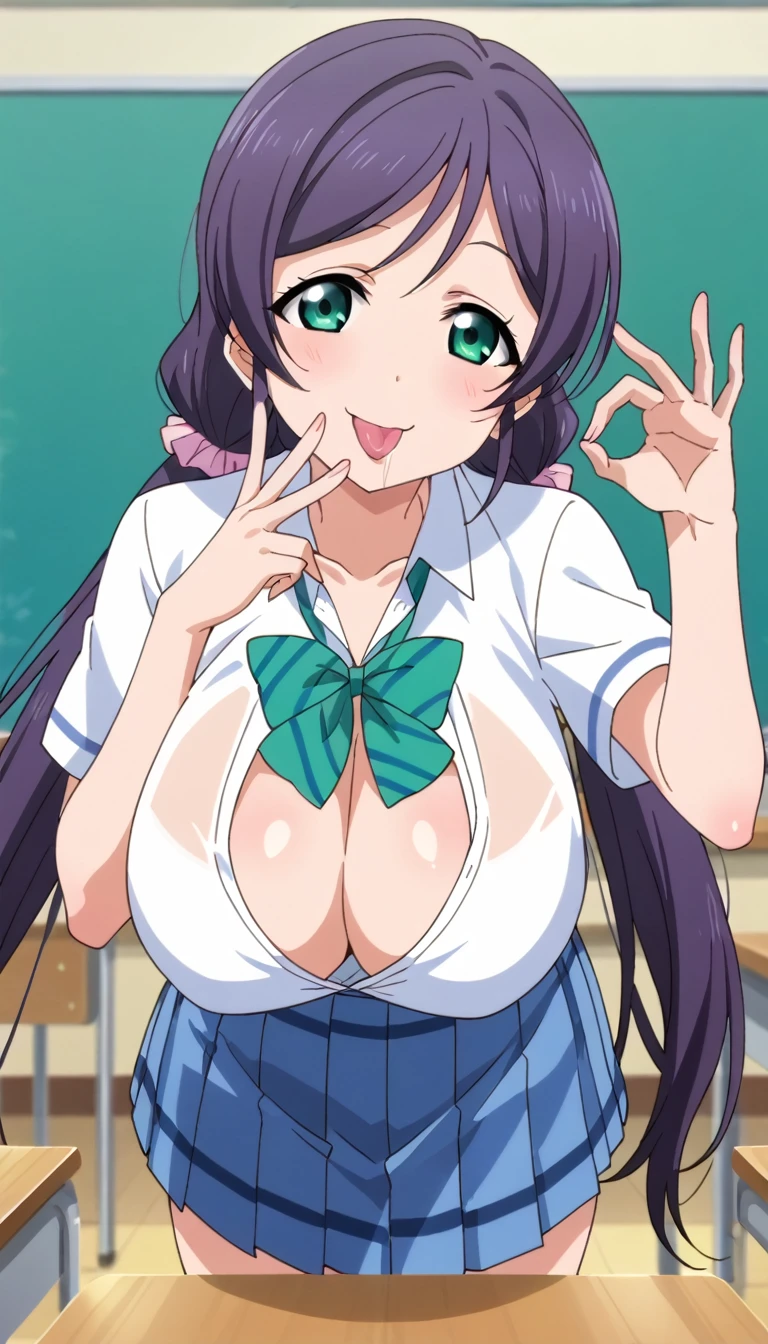 (8k, RAW Photos, Highest quality, masterpiece:1.2),
1 girl,alone,Mature Woman,Black Hair,Brown eyes,Long Hair, chest, chestの谷間, Observe the audience,Quite embarrassing，(((school uniform)))，
,(((Put your hand in your panties))), (( Masturbating by touching the vagina with your fingers)), love juice spilling on the floor, liquid splashing from girl&#39;Between the legs，whole body，Browsing Caution，Nipples，

 