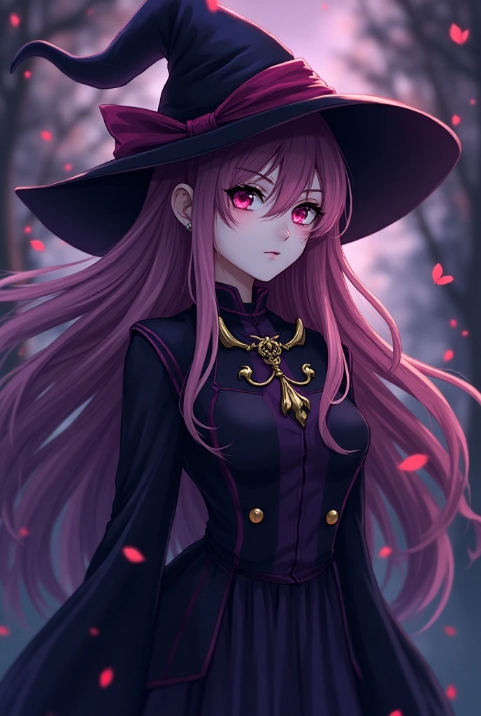 witch with red hair and a purple hat sitting on a bed, flirty anime witch casting magic, pretty sorceress, extremely detailed artgerm, beautiful sorceress, a beautiful sorceress, fashionable dark witch, beautiful witch female, portrait of a sorceress, witch girl, 8k high quality detailed art, portrait of a young witch girl