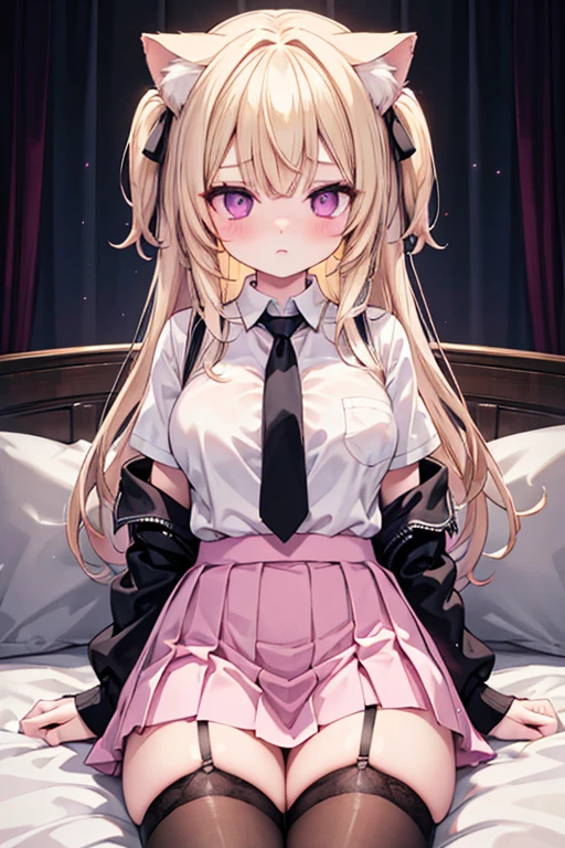 怪物少女,第三只眼睛,异色瞳孔,灰色皮肤,,全视图,无力,坐在地上anime girl with a cat tail and a tie sitting on the ground, seductive anime girl, anime catgirl, (sfw) safe for work, kemono, cute anime catgirl, anime moe artstyle, beautiful anime catgirl, holo is a wolf girl, rin tohsaka, nekomimi, shikamimi, catgirl, furr covering her chest,双腿打开,,羞涩