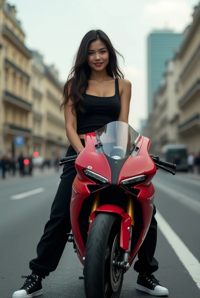 Athletic woman in white dress and helmet posing next to a motorcycle, Ropa futurista y casco, vestido blanco, vestido ajustado, vestido sexy, vestido transparente, vestido mojado en la parte del pecho, rebote, Daylighting, Estilo de Julia Razumova, Foto de una motera, motociclista, Dasha Taran, motocicleta, junto a una moto cyberpunk, Conducir una motocicleta futurista, 2 techwear mujer, traje mojado , Victoria Siemer, Anna Nikolanova aka Newmilky, Traje ajustado