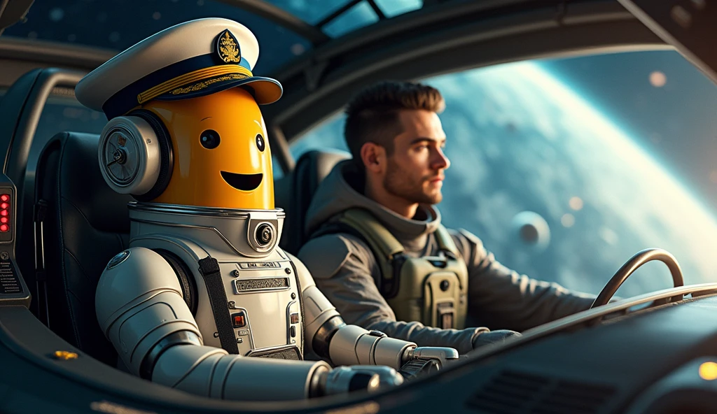 solo, 1man, photography, admiralackbar sit on cockpit spaceship, detail, realistic, ornate, space, planet, galaxy <lora:ARWAdmiralAckbar:1>, Photorealistic, Hyperrealistic, Hyperdetailed, High Detail, film photography, soft focus