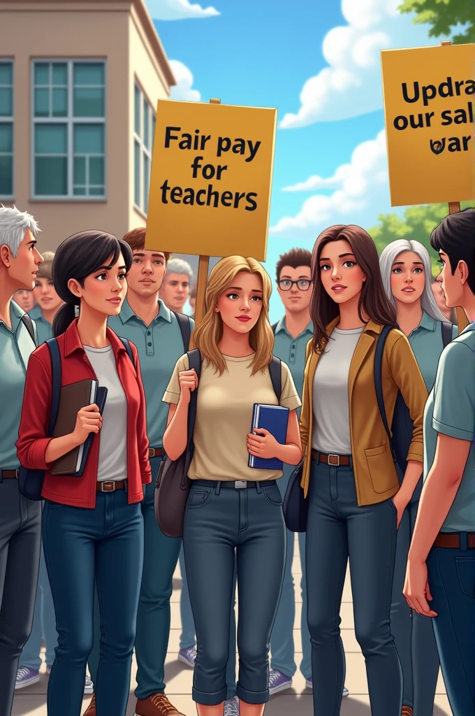 Teachers who show that they have low salaries In teachers, a reference image