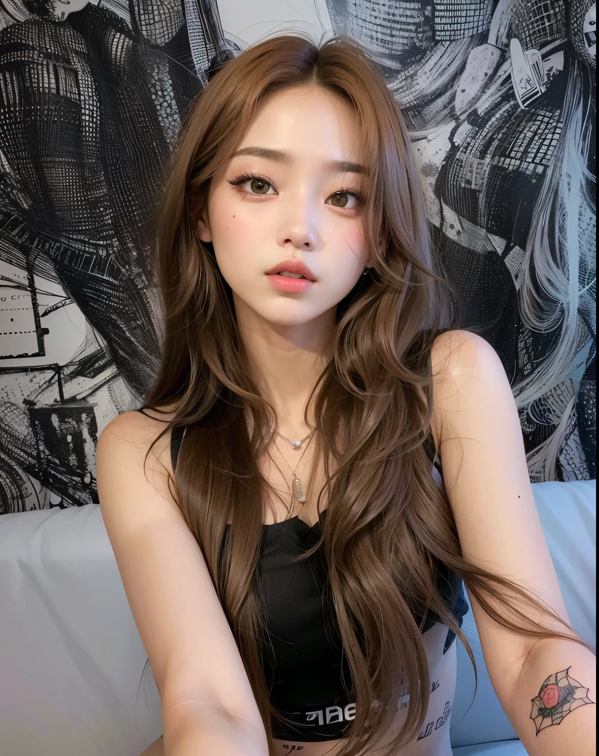<lora:heejinOTW_v1:0.77> jeonheejin, best quality,looking away,  (photorealistic:1.2), choker, black hair, messy hair, white buttoned shirt, backyard, [detailed face:0.2], detailed skin