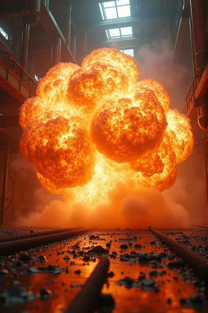 <lora:Blow It Up - (Trigger words are Explosion Artstyle) :1> explosion artstyle, A soccer field.
