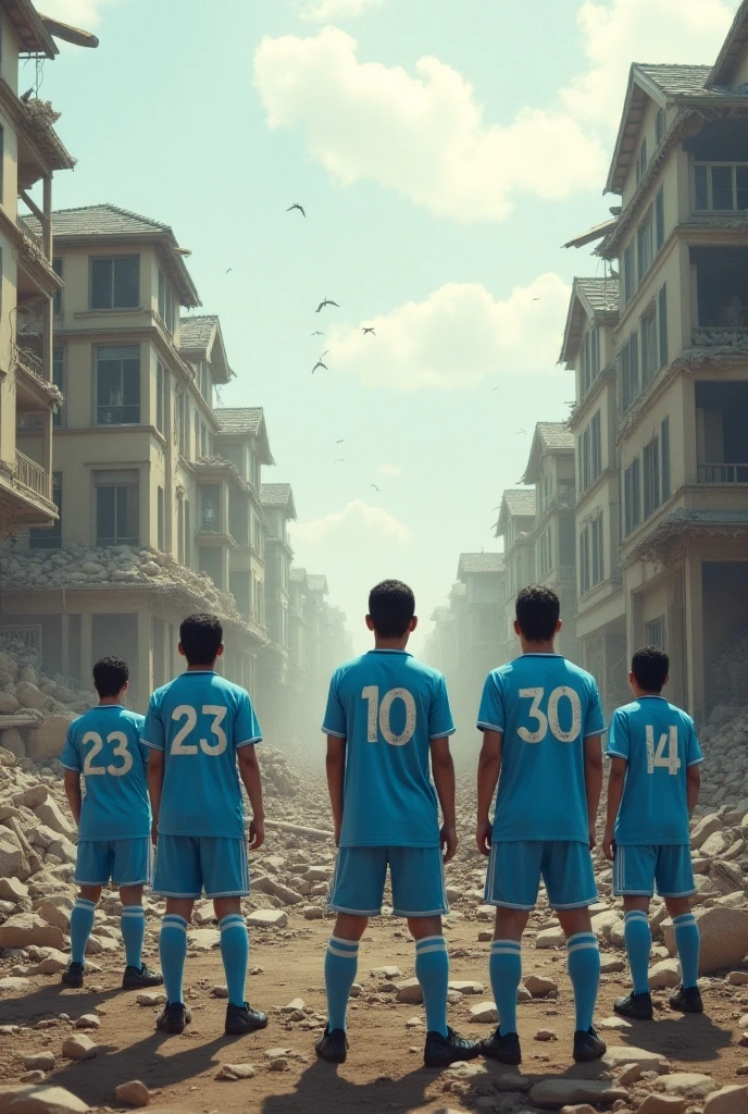 Boy, 12 years old, Brazil shirt, playing soccer, crowd in the background, everyone happy, manga style --auto