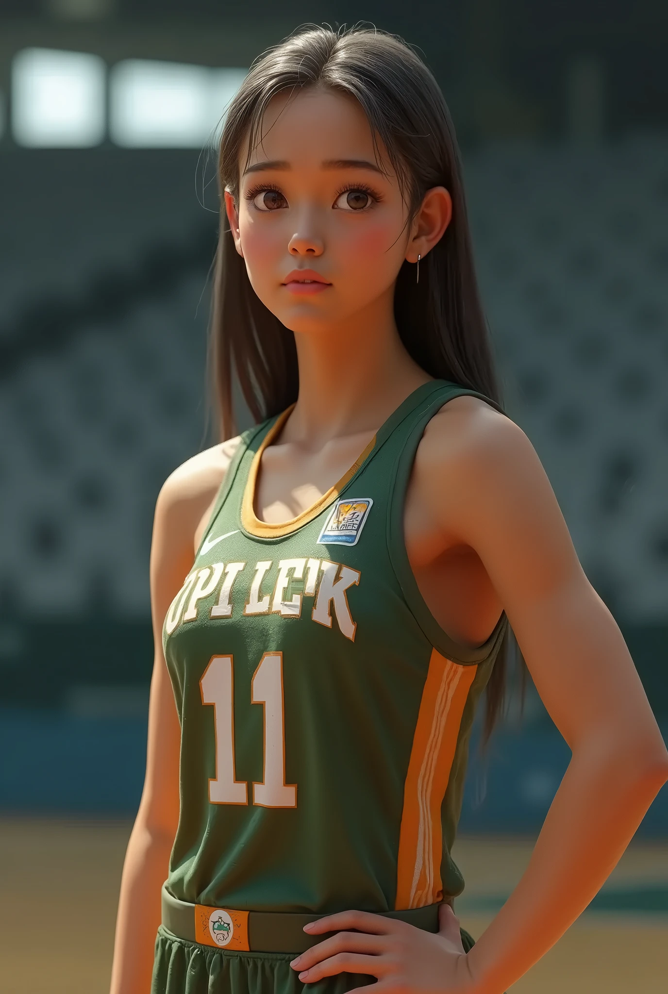 (Highest quality,8K,High resolution,Masseter muscle area:1.2),Super detailed,Realistic:1.37,Portraiture,Dynamic Angle,Women's Softball Players,Teenage Girl,Small Head,cute,sporty,Attractive face,Beautiful face with attention to detail,Extremely realistic skin,Wet Skin,Sweat,Large Breasts,Tight waist,Beautiful legs ,sporty,Softball Venues,Cinema Lighting,hot pants, head to feet 