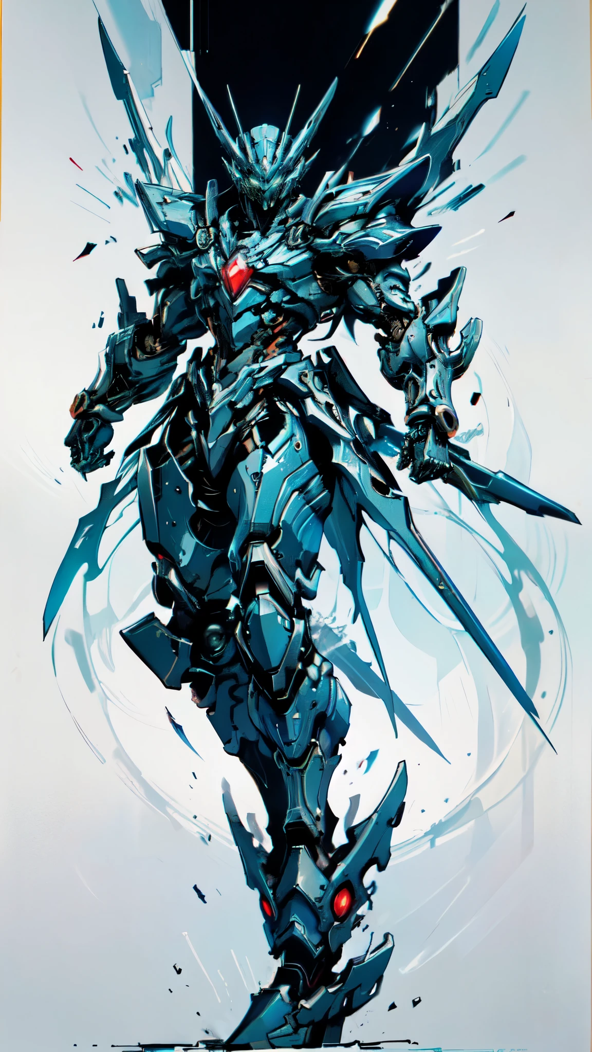 desenho, Arte Japonesa, imagem corpo inteiro, robot boy, face expression, Armadura azul, Light Cannon, physical illustration, detailed shading, vibrant colors, action pose, futuristic setting, shadow and light, intense gaze, dynamic movement, digital art, mechanical design, anime style, sleek design, glowing eyes, powerful presence
