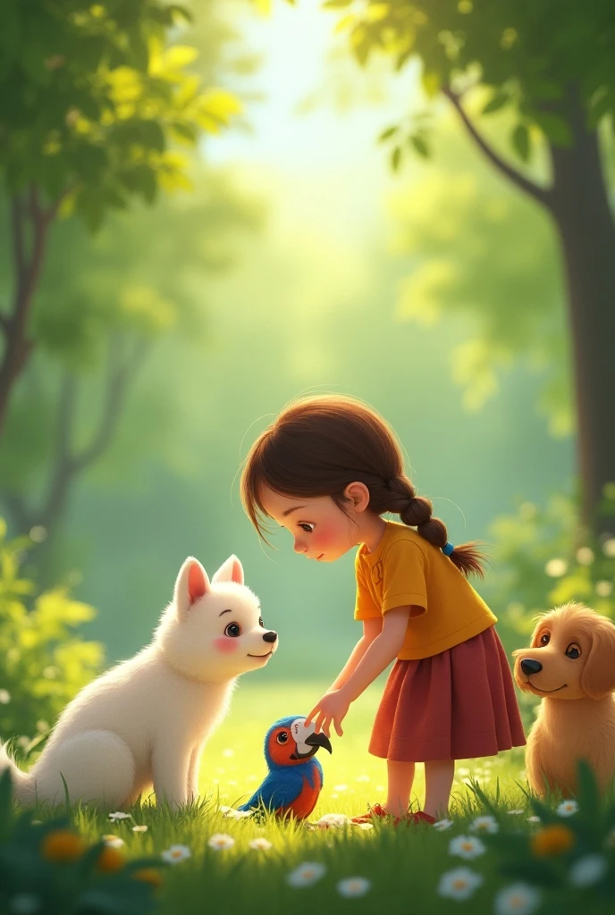 Enfant avec un chien