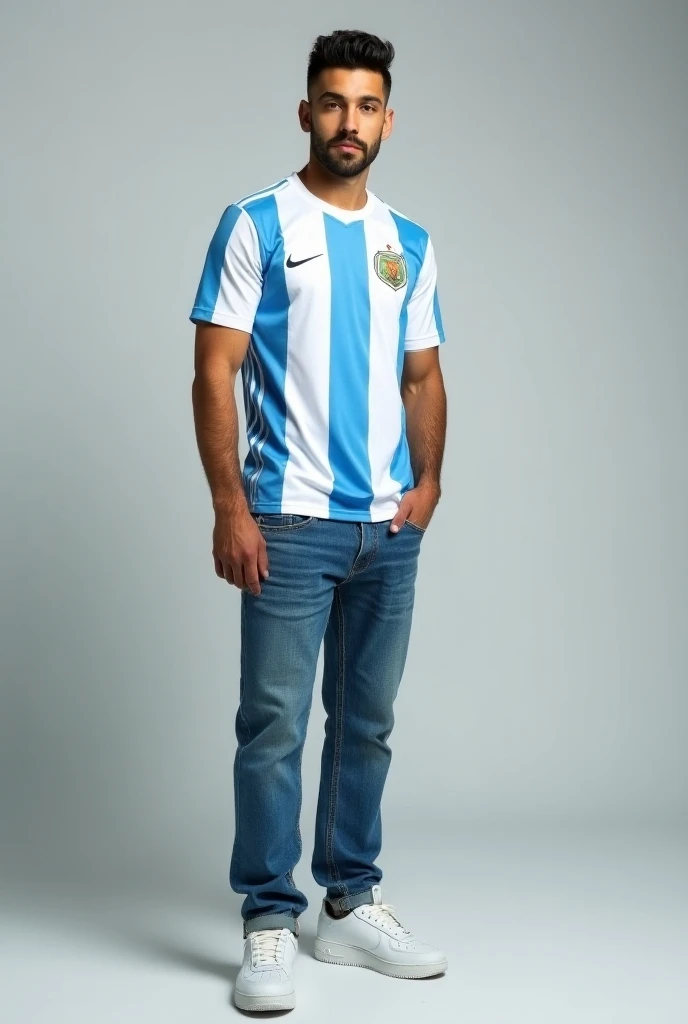 President Javier Milei in underwear (Her underwear is a design of the Argentine flag)