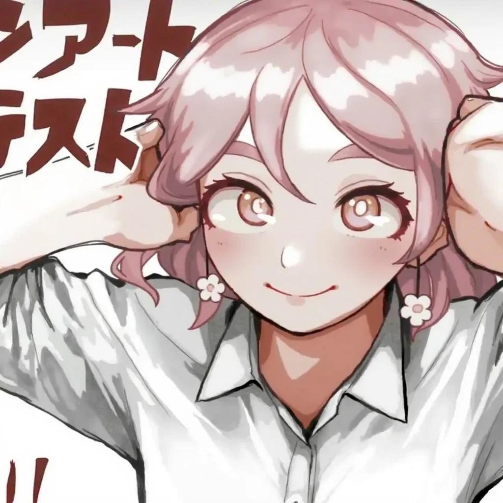 1girl, higuchi kaede, nijisanji, ponytail, grey hair, purple eyes, black jacket, blazer, brown,sweater, purple necktie,
smile, style parody, blush, snot, drooling, saliva, emphasis lines, archaic japanese text, text, upper body,
masterpiece, best quality, <lora:lcm-animagine-3:1> <lora:natsumi_ikitottanka_ware_v002_animagine:0.6>