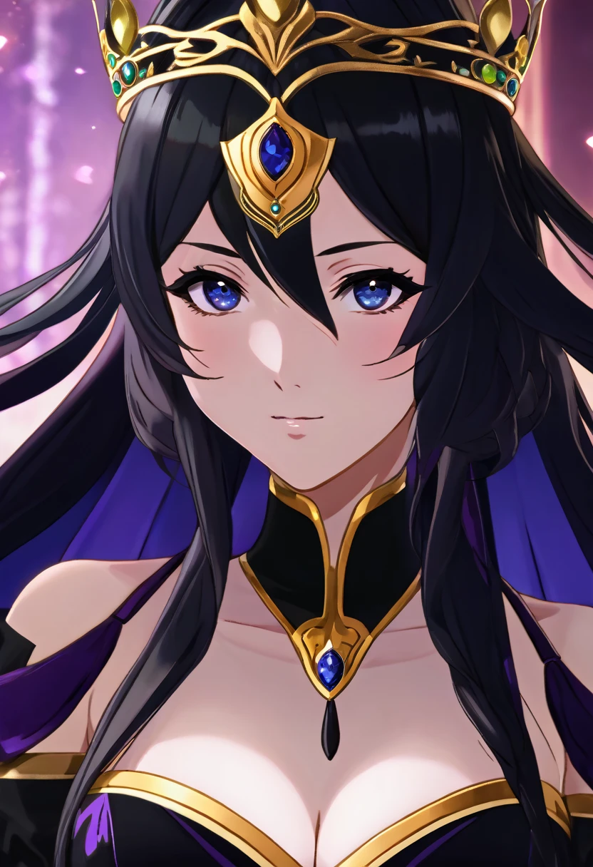 great quality ++ Extremely detailed high resolution, very aesthetic, expressive eyes, (((Perfect face))), (((symmetrical face))), (((Good anatomy)), (((perfect hands))), (((8k)))), UHD, HD Wallpaper, (((high detailed calidra, (((1girl)))), ((((full body)))), (((Tharja)))), (((defTh))), ((((Yandere face)))), ((((Midnight black dress with bare shoulders that perfectly hugged her slender figure and then descended to a flowing floor-length skirt)))), (((The sweetheart neckline was adorned with sparkling sapphires in harmony with the jeweled tiara))), (((Majestic ballroom Eveninajestic Castle))), (((huge breasts)))), (((Innocent smile))), ((((saluting)))),
