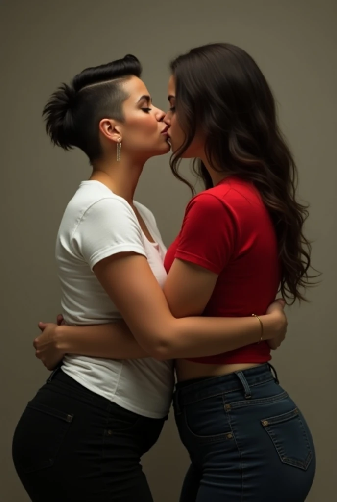 two women kissing on the street in front of a store, two women kissing at a carnival, lesbian kiss, gay pride, lesbians, kissing together cutely, lgbtq, lgbt, portrait of two girls kissing, gay rights, lesbian embrace, lesbian art, kiss mouth to mouth, lovely kiss, as seen on getty images, kissing together, lesbian, couple kissing, kissing